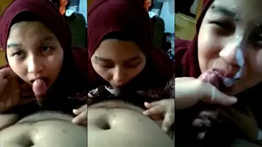 Bokep Indo Sepong Crot Muka Cewek Jilbab poster